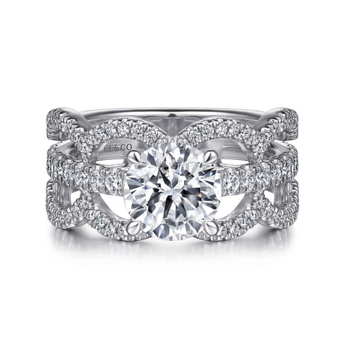 14K White Gold Round Diamond Engagement Ring 14K White Gold Round Diamond Engagement Ring