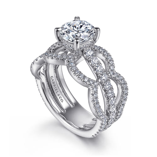 14K White Gold Round Diamond Engagement Ring 14K White Gold Round Diamond Engagement Ring