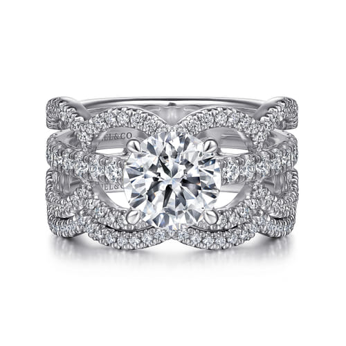 14K White Gold Round Diamond Engagement Ring 14K White Gold Round Diamond Engagement Ring