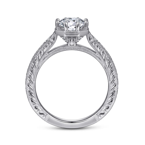 14K White Gold Round Diamond Engagement Ring 14K White Gold Round Diamond Engagement Ring