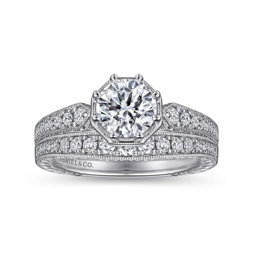 14K White Gold Round Diamond Engagement Ring 14K White Gold Round Diamond Engagement Ring
