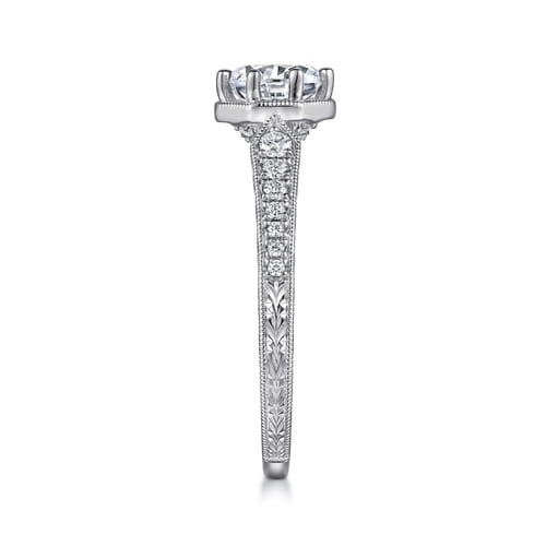 14K White Gold Round Diamond Engagement Ring 14K White Gold Round Diamond Engagement Ring