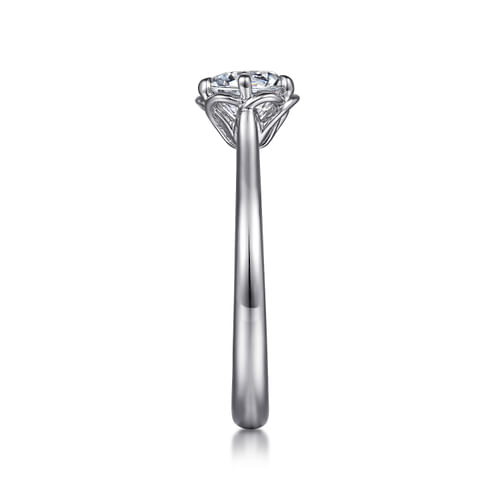 14K White Gold Round Diamond Engagement Ring