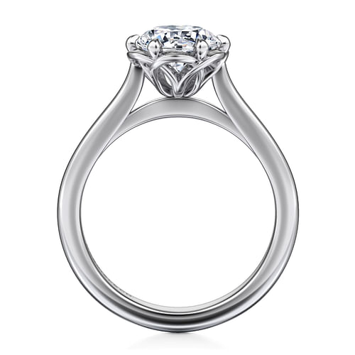 14K White Gold Round Diamond Engagement Ring