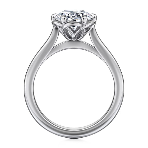 14K White Gold Round Diamond Engagement Ring