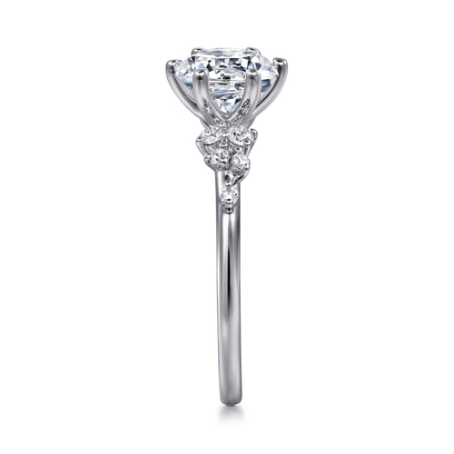 14K White Gold Round Diamond Engagement Ring