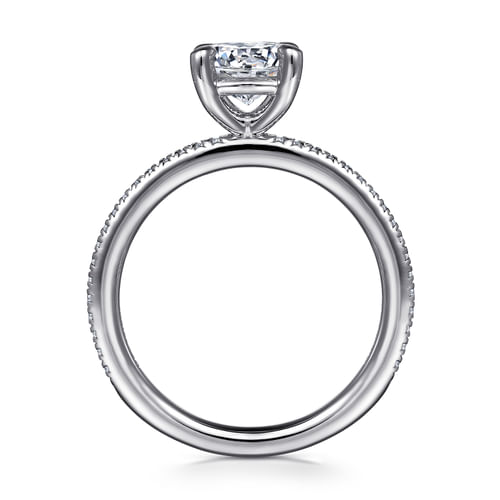 14K White Gold Round Diamond Engagement Ring