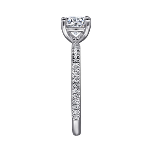 14K White Gold Round Diamond Engagement Ring