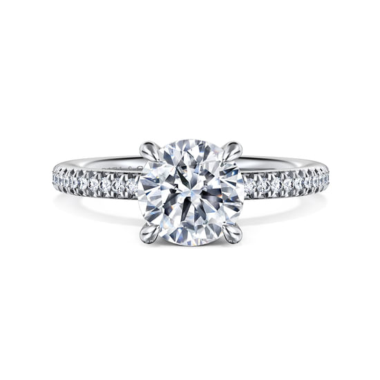 Gabriel - 14K White Gold Round Diamond Engagement Ring