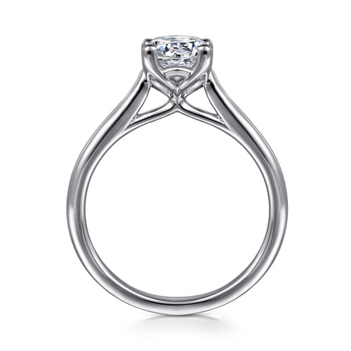 14K White Gold Round Diamond Engagement Ring