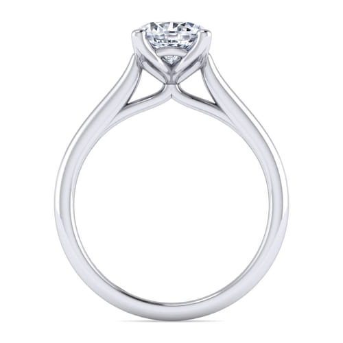 14K White Gold Round Diamond Engagement Ring