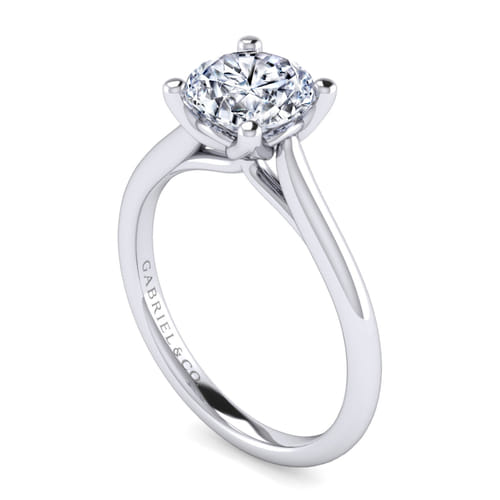 14K White Gold Round Diamond Engagement Ring 14K White Gold Round Diamond Engagement Ring
