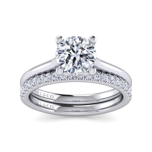 14K White Gold Round Diamond Engagement Ring 14K White Gold Round Diamond Engagement Ring