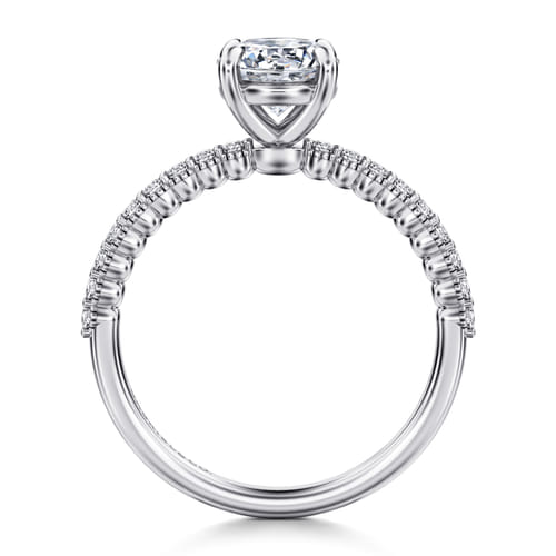 14K White Gold Round Diamond Engagement Ring
