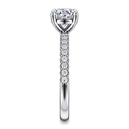 14K White Gold Round Diamond Engagement Ring