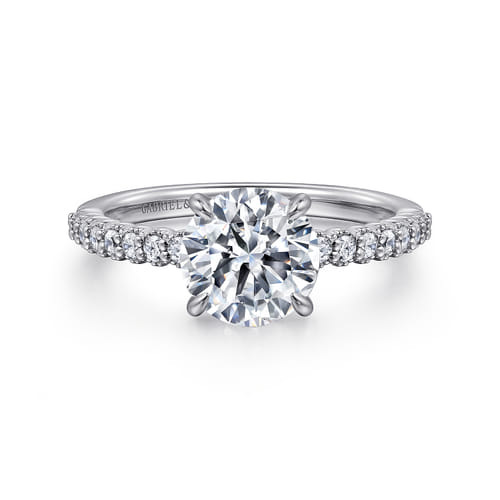 14K White Gold Round Diamond Engagement Ring 14K White Gold Round Diamond Engagement Ring