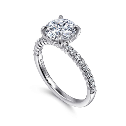 14K White Gold Round Diamond Engagement Ring 14K White Gold Round Diamond Engagement Ring