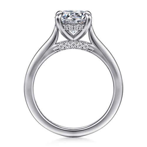 14K White Gold Round Diamond Engagement Ring