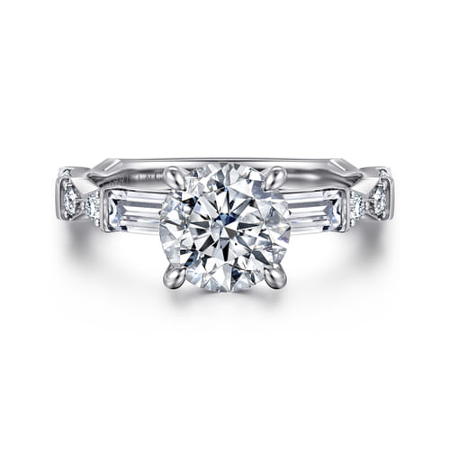 14K White Gold Round Diamond Engagement Ring 14K White Gold Round Diamond Engagement Ring