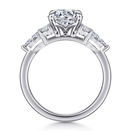 14K White Gold Round Diamond Engagement Ring