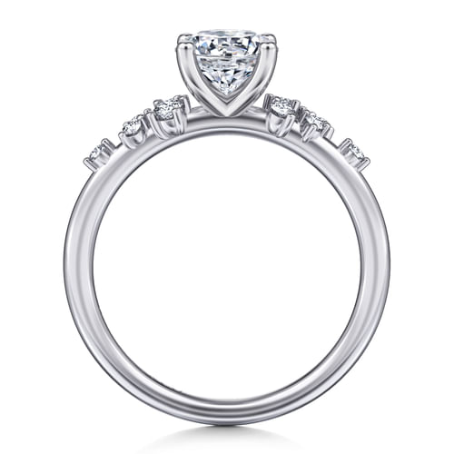 14K White Gold Round Diamond Engagement Ring