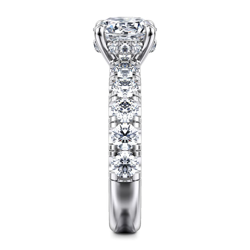 14K White Gold Round Diamond Engagement Ring