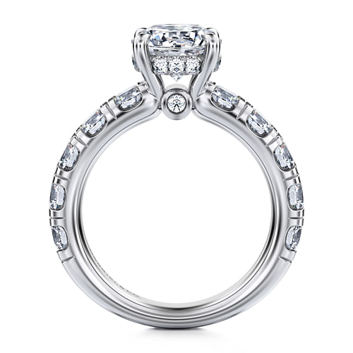14K White Gold Round Diamond Engagement Ring