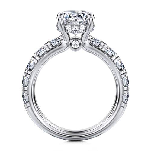 14K White Gold Round Diamond Engagement Ring