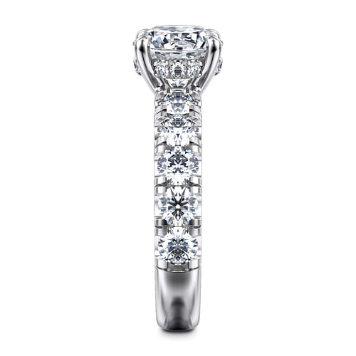 14K White Gold Round Diamond Engagement Ring