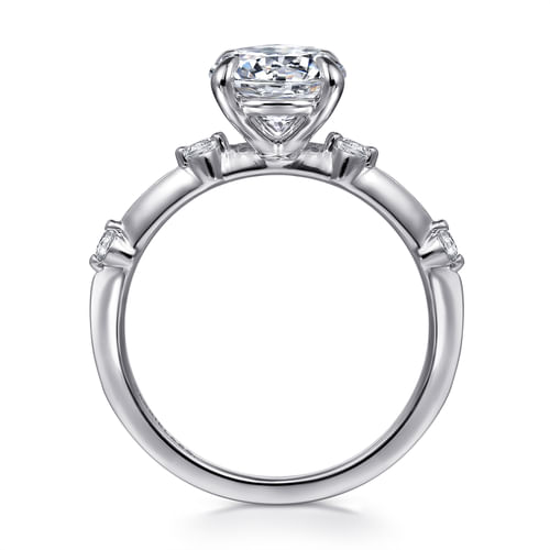 14K White Gold Round Diamond Engagement Ring