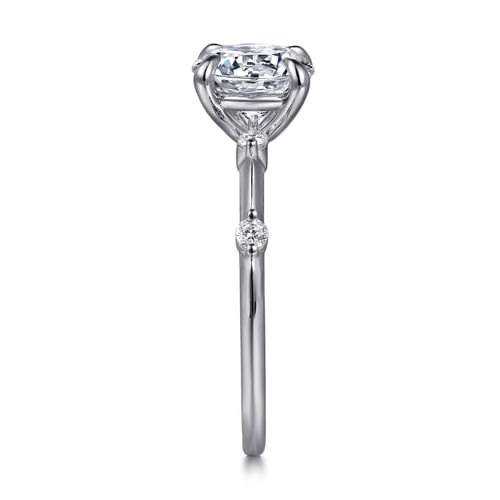 14K White Gold Round Diamond Engagement Ring
