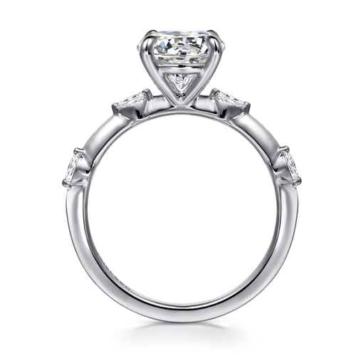14K White Gold Round Diamond Engagement Ring