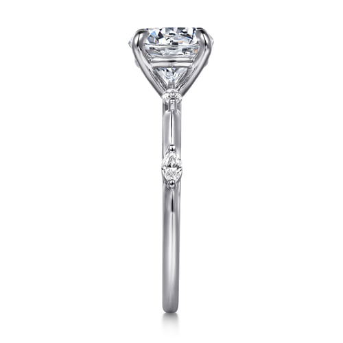 14K White Gold Round Diamond Engagement Ring