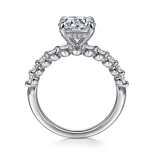 14K White Gold Round Diamond Engagement Ring