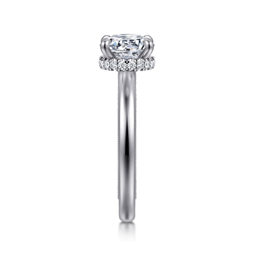 14K White Gold Round Diamond Engagement Ring