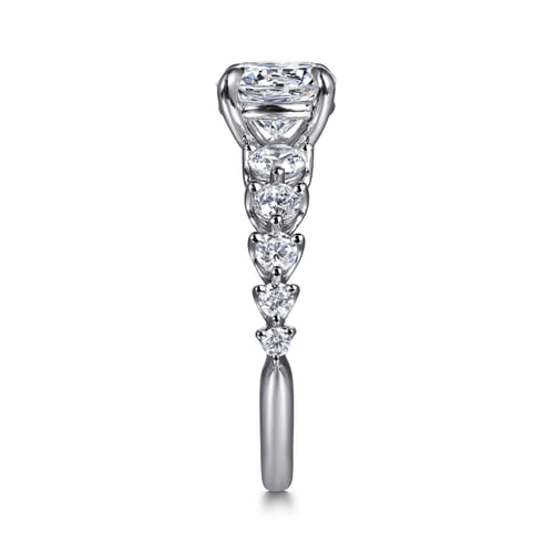 14K White Gold Round Diamond Engagement Ring