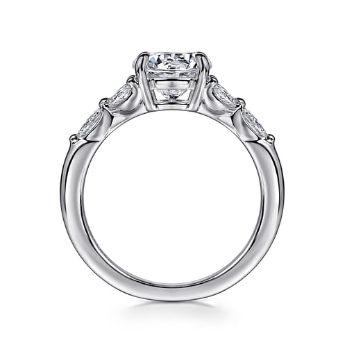 14K White Gold Round Diamond Engagement Ring