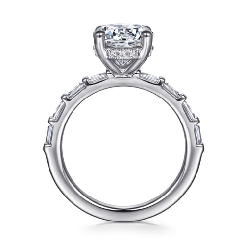 14K White Gold Round Diamond Engagement Ring