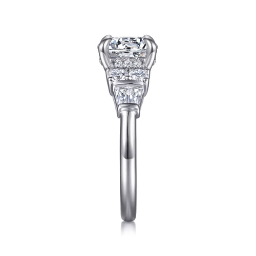 14K White Gold Round Diamond Engagement Ring