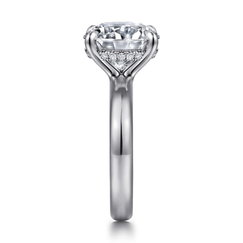 14K White Gold Round Diamond Engagement Ring