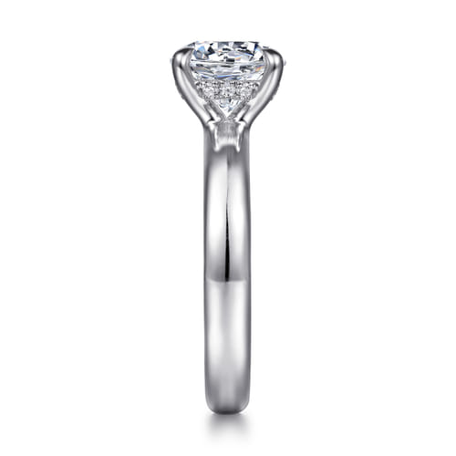 14K White Gold Round Diamond Engagement Ring