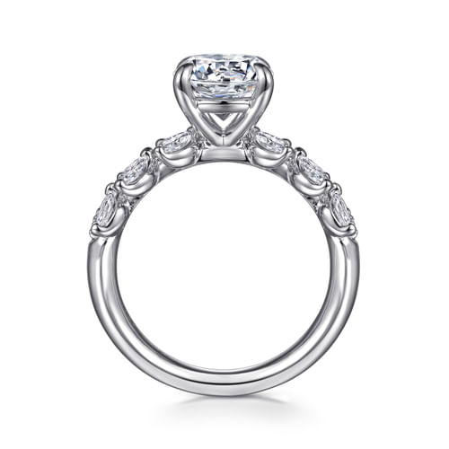 14K White Gold Round Diamond Engagement Ring
