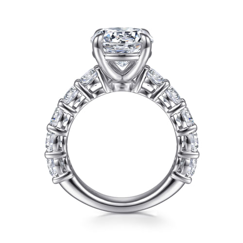 14K White Gold Round Diamond Engagement Ring