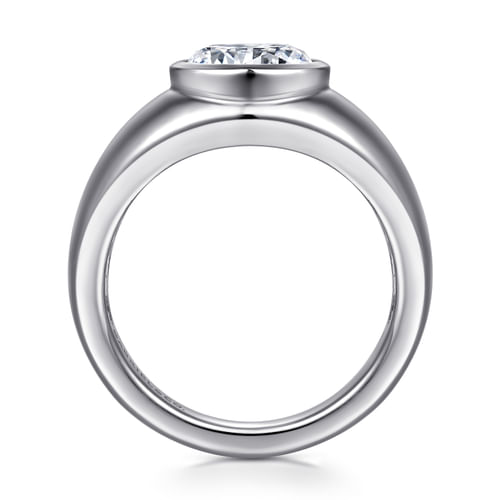 14K White Gold Round Diamond Engagement Ring