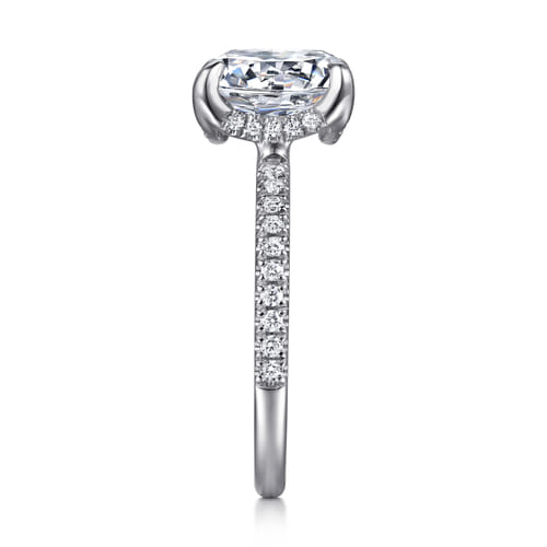 14K White Gold Round Diamond Engagement Ring