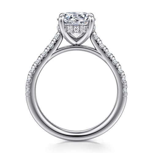 14K White Gold Round Diamond Engagement Ring