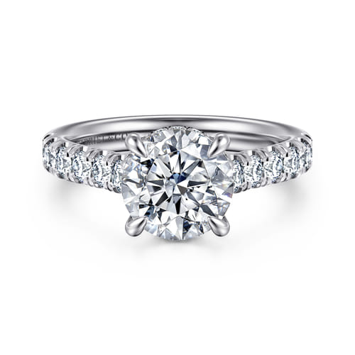 14K White Gold Round Diamond Engagement Ring 14K White Gold Round Diamond Engagement Ring