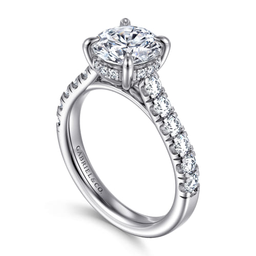 14K White Gold Round Diamond Engagement Ring 14K White Gold Round Diamond Engagement Ring