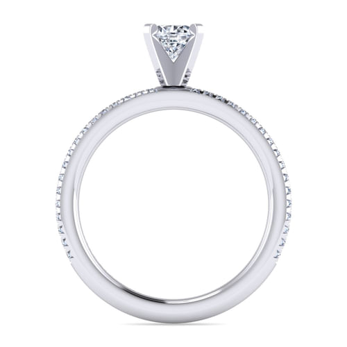 14K White Gold Round Diamond Engagement Ring