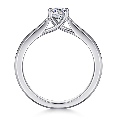 14K White Gold Round Diamond Engagement Ring